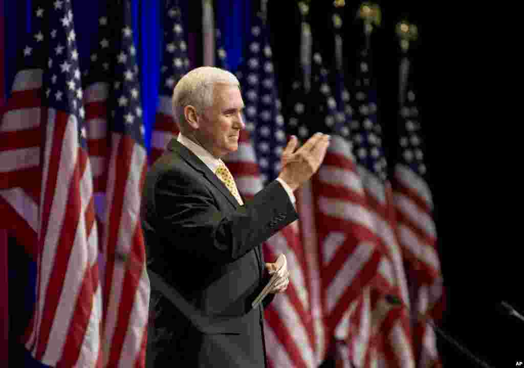 Rep. Mike Pence, R-Ind., addresses the Conservative Political Action Conference (CPAC) in Washington, D.C., Feb. 19, 2010.