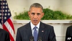 El presidente Barack Obama destacó que los compromisos hechos por empresas que se han unido a su Promesa del Clima suman por lo menos $160 mil millones de dólares. 