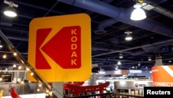 FILE - The Kodak logo is shown during the 2017 Consumer Electronics Show (CES) in Las Vegas, Nevada, Jan. 6, 2017.