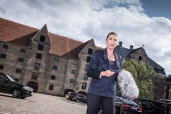 Denmark's Prime Minister Mette Frederiksen addresses the media regarding U.S. President Donald Trump's cancellation of his visit to Denmark, in Copenhagen, Denmark, Aug. 21, 2019.