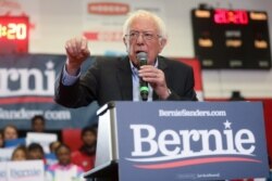 Democratic 2020 U.S. presidential candidate Senator Bernie Sanders rallies with supporters at Winston-Salem State University in Winston-Salem, N.C., Feb. 27, 2020.
