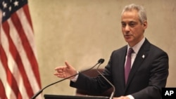 FILE - Chicago Mayor Rahm Emanuel.