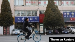 중국 단둥의 한글 간판들. (자료사진)