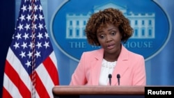 White House Press Secretary Jean-Pierre holds the daily press briefing at the White House in Washington