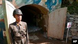 被炸毀之前的朝鮮豐溪里核試驗場