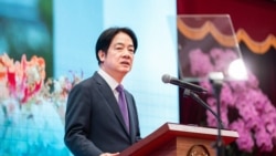 台灣總統賴清德在台北總統府發表新年演說。 （2025年1月1日）