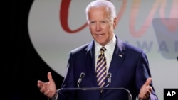 FILE - Former Vice President Joe Biden speaks at the Biden Courage Awards, March 26, 2019, in New York. 