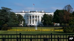 The White House is seen in Washington, Oct. 1, 2019, as House Democrats move aggressively in their impeachment inquiry of President Donald Trump. 