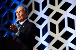 Democratic presidential candidate Mike Bloomberg speaks at the North Carolina Democratic Party's Blue NC Celebration, Saturday, Feb. 29, 2020, in Charlotte, N.C.