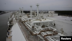 Glavna platforma na terminalu za tečni prirodni gas u Lubminu u Njemačkoj, 14. januara 2023.