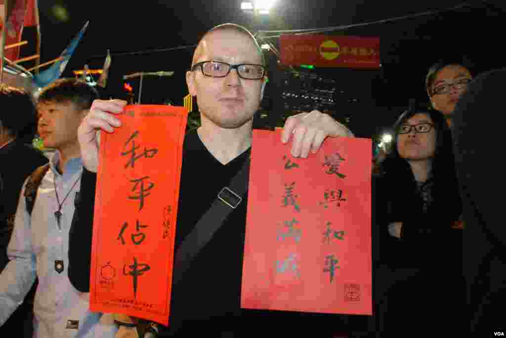 Michael West, a HKU student from Britain, says the Occupy Central idea is close to his own.