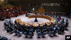 Imagen muestra al pleno del Consejo de Seguridad de la Organización de Naciones Unidas (ONU) este viernes 22 de marzo de 2024 en reunión para discutir un alto al fuego en gaza.