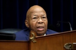 FILE - Chairman Elijah Cummings, D-Md., speaks during a House Oversight Committee hearing, July 12, 2019, on Capitol Hill in Washington.