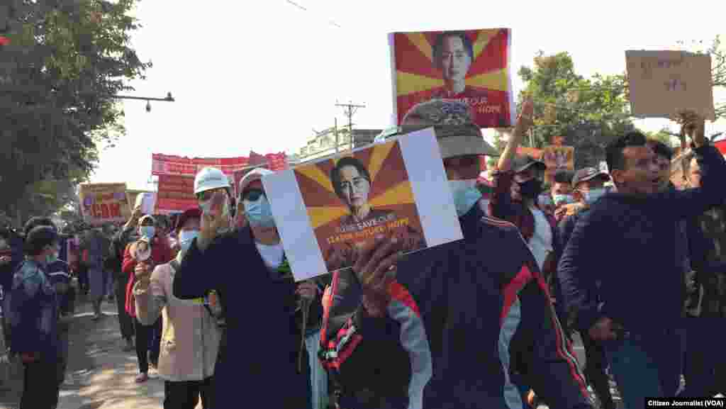 ကလေးမြို့က စစ်အာဏာသိမ်းဆန့်ကျင်ရေး ဆန္ဒပြပွဲ