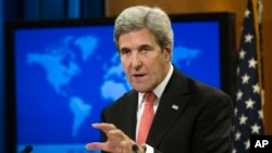 Secretary of State John Kerry speaks during a news conference at the State Department in Washington, D.C., Jan. 5, 2017.