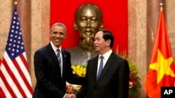 美国总统奥巴马与越南国家主席陈大光