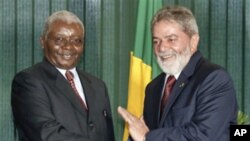 Armando Guebuza com o ex-presidente do Brasil, Lula da Silva