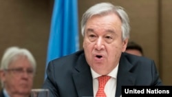 Le Secrétaire général de l'Onu, M. Antonio Guterres, le 3 avril 2018. (ONU/Jean-Marc Ferré)