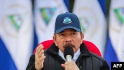 El presidente de Nicaragua, Daniel Ortega, durante un discurso en Managua el 19 de julio de 2020.