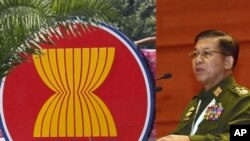 Pemimpin Junta Myanmar Min Aung Hlaing mengatakan beberapa butir tuntutan ASEAN tidak bisa dinegosiasikan dan kekerasan yang terjadi di negaranya juga merupakan tanggung jawab blok 10 negara itu. (AP)