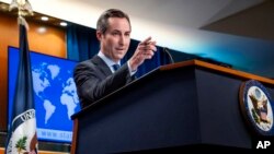 Речник Держдепартаменту США Метью Міллера під час брифінгу 
