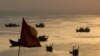 FILE - Fishing boats are seen on bay of Ly Son islands of Vietnam's central Quang Ngai province.