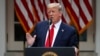 President Donald Trump speaks in the Rose Garden of the White House, May 29, 2020, in Washington.