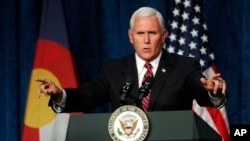 Wakil Presiden Amerika Mike Pence (foto: dok). 