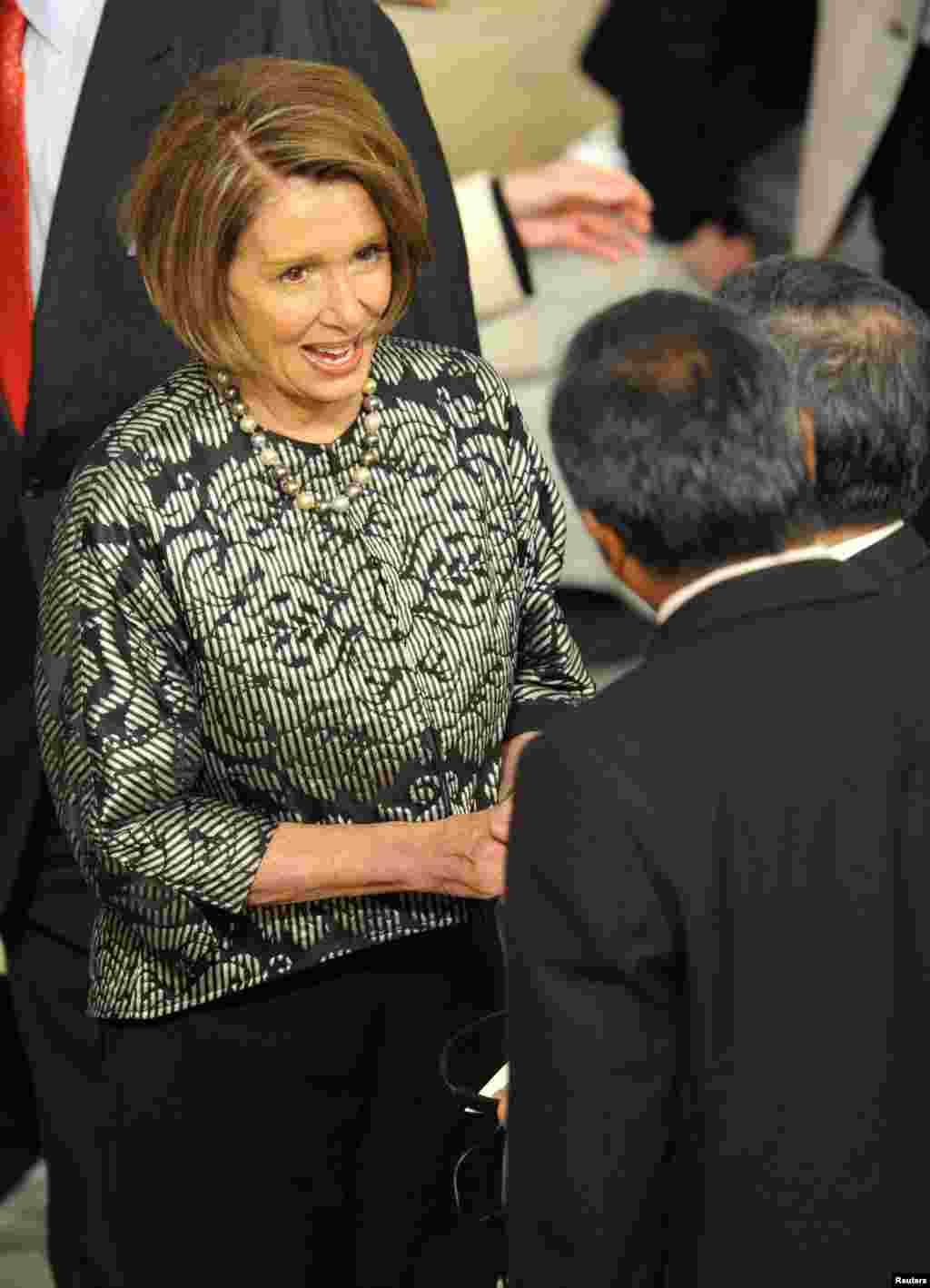 2010年12月10日,美國眾議院議長佩洛西在挪威奧斯陸參加諾貝爾和平獎典禮