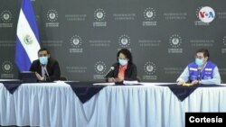 Gabinete de Salud Ampliado de El Salvador en conferencia de prensa ofreció detalles sobre las muertes por coronavirus en El Salvador. [Foto: Cortesía Secretaria de Prensa de la Presidencia]