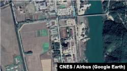 북한 영변 핵시설을 촬영한 위성사진. 사진=CNES / Airbus (Google Earth).