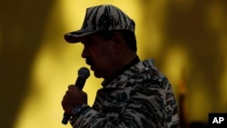 El presidente Nicolás Maduro habla durante un acto oficialista para recordar la vuelta al poder de Hugo Chávez el 13 de abril de 2001, en Caracas, el sábado pasado. El mandatario denunció semanas atrás que se frustró un plan para atentar en su contra.