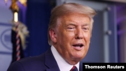 El presidente Donald Trump dijo que la decisión de pronunciar su discurso de aceptación de la candidatura republicana desde la Casa Blanca aún no está tomada.