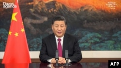 中國國家主席習近平2021年1月25日對世界經濟論壇“達沃斯議程”對話會發表視訊講話