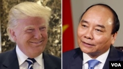 美國總統川普和越南總理阮春福