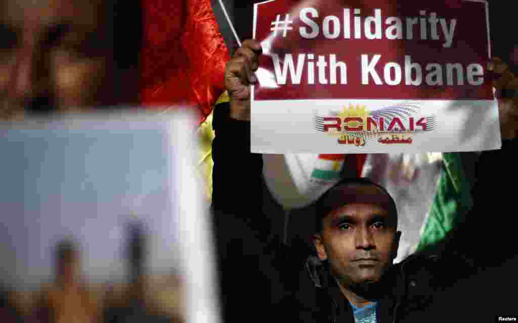 Kurdlar Yevropada ham namoyishlar qilib yordam so'ramoqda