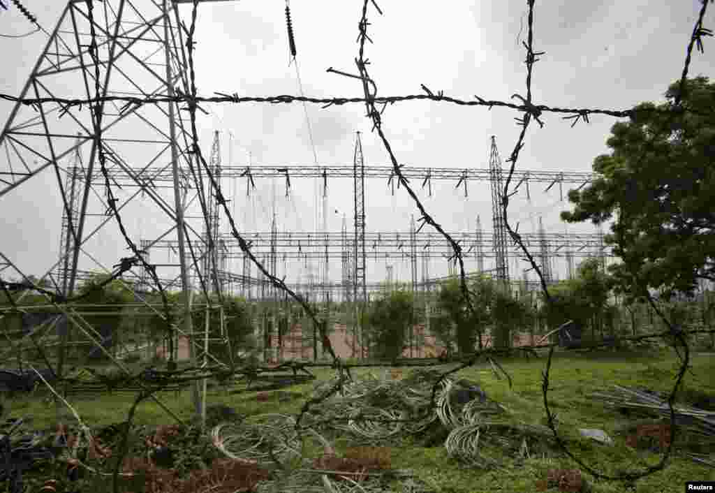 A general view of an electric power station on the outskirts of Jammu, July 31, 2012.