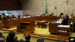 Une session de la Cour suprême à Brasilia, au Brésil, le 28 juin 2017.
