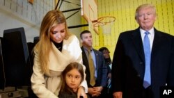 美国当选总统川普,女儿伊万卡和外孙女阿拉贝拉·库什涅尔（Arabella Kushner）
