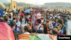 Myanmar migrant workers trying to get Thailand 