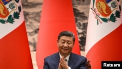 中國國家主席習近平對秘魯進行國事訪問，雙方將簽署更新版的自由貿易協定。 (路透：2024年6月28日)