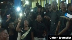 Manifestação estudantes Cabinda Universidade Lusíada - Angola 6 de Abril 2015