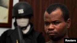 Kabiru Sokoto, a suspect in a Christmas Day bomb attack of St. Theresa Catholic Church in Madalla near Nigeria's capital, at the state security service office, Abuja, Feb. 10, 2012.