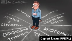 "რადიო თავისუფლება"/სერგეი ელკინის ჩანახატი
