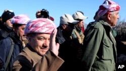 FILE - Kurdistan Iraqi regional government President Massoud Barzani