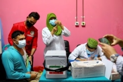 COVID-19 vaccination in Dhaka, March 24, 2021.