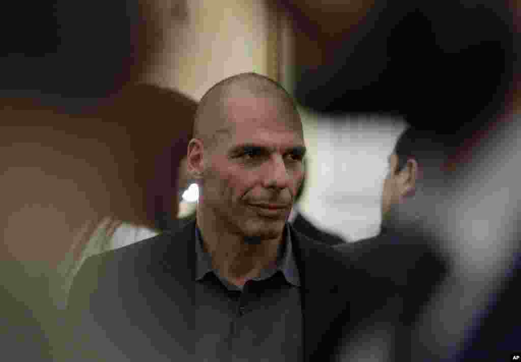 Finance Minister Yanis Varoufakis, an outspoken critic of the austerity measures, after being sworn in at the presidential palace in Athens, Jan. 27, 2015.