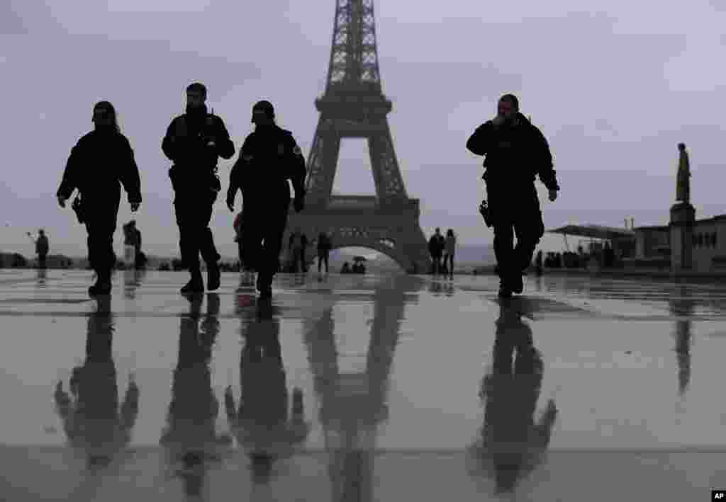 Security is high as voters across France vote for a new president in an unusually tense and important election that could decide Europe's future, May 7, 2017.