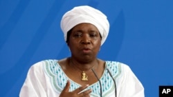 FILE - Nkosazana Dlamini-Zuma, chairwoman of the African Union Commission