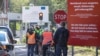 Контрольно-пропускний пукнт Шумскас між Литвою та Білоруссю, 12 серпня 2023. Photo by PETRAS MALUKAS / AFP
